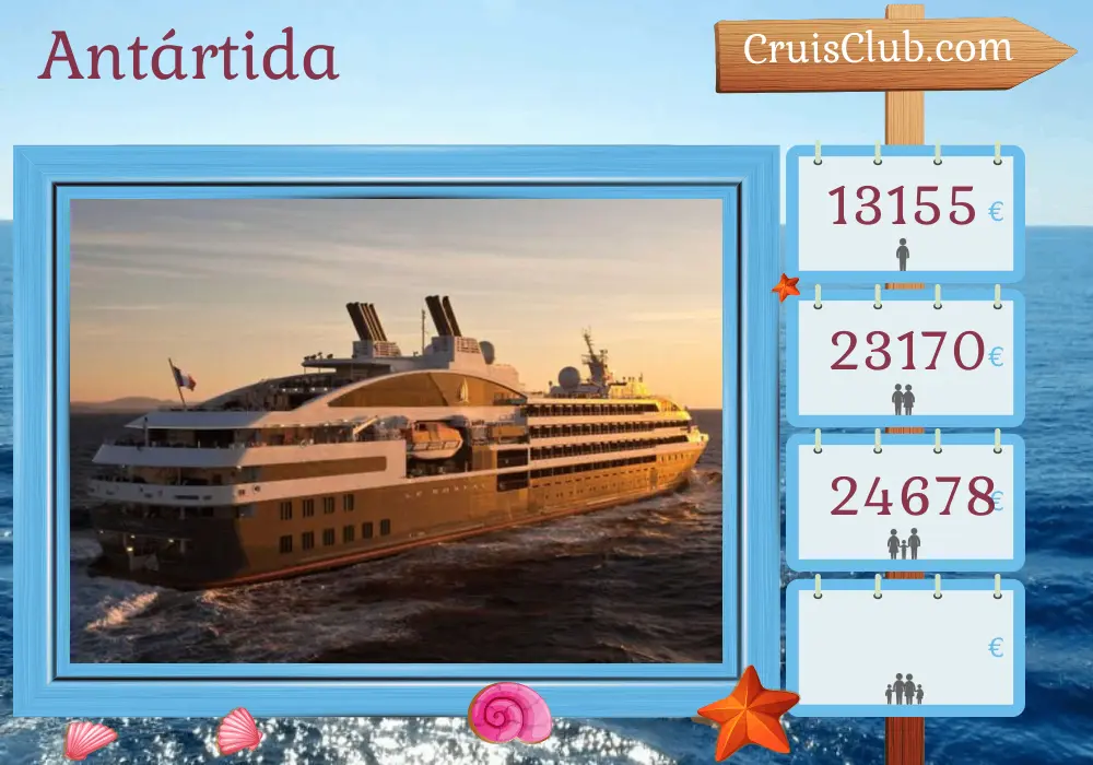 Cruzeiro na Antártida saindo de Ushuaia a bordo do navio Le Boréal com visitas à Argentina por 11 dias