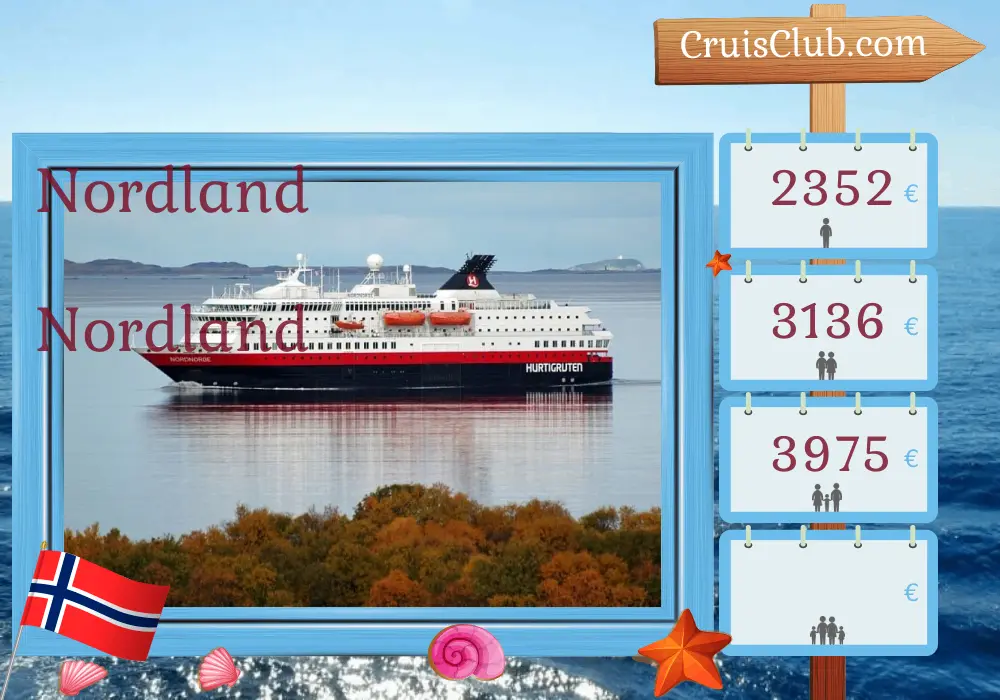 Cruzeiro no Norte da Montanhas a Kirkenes a bordo do navio Nordnorge com visitas à Noruega por 7 dias