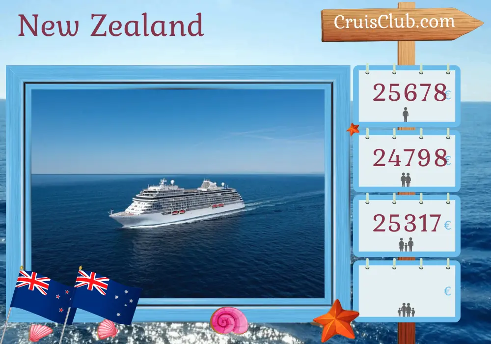 Cruise in the New Zealand from Auckland to Sydney aboard Seven Seas Explorer ship with visits to New Zealand and Australia for 15 days