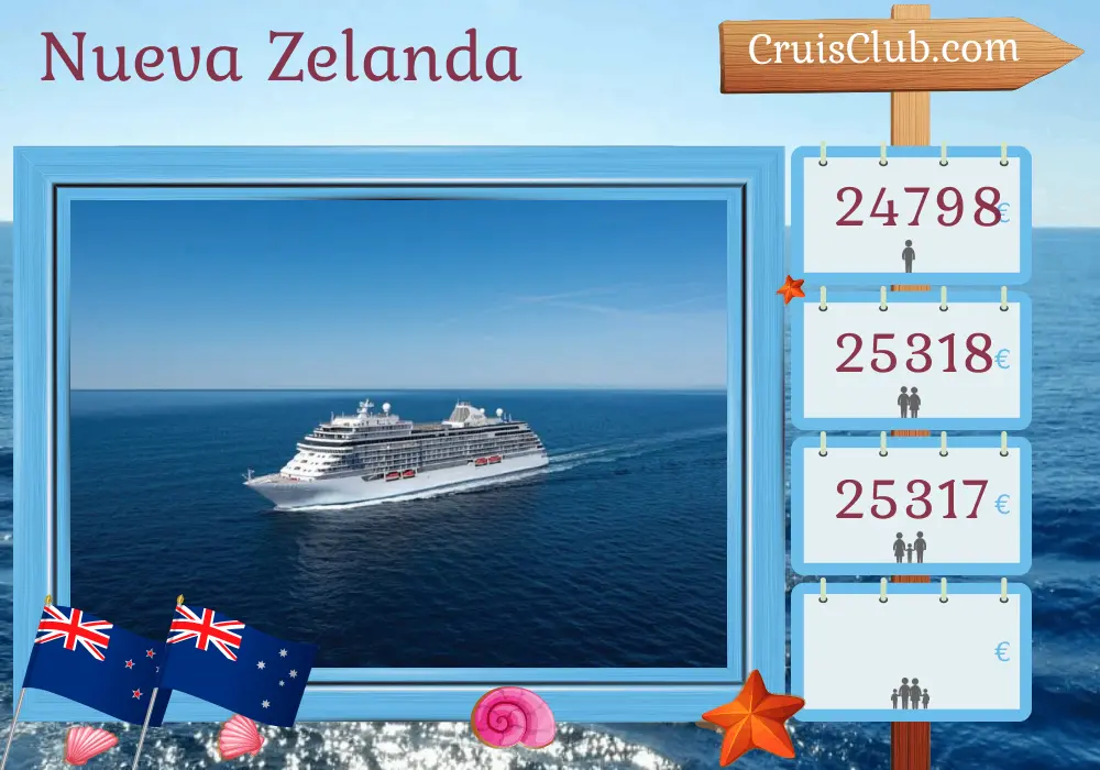 Crucero por Nueva Zelanda desde Auckland a Sídney a bordo del barco Seven Seas Explorer con visitas a Nueva Zelanda y Australia durante 15 días