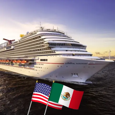 Cruise in the Mexico from Long Beach aboard Carnival Panorama ship with visits to USA and Mexico for 6 days