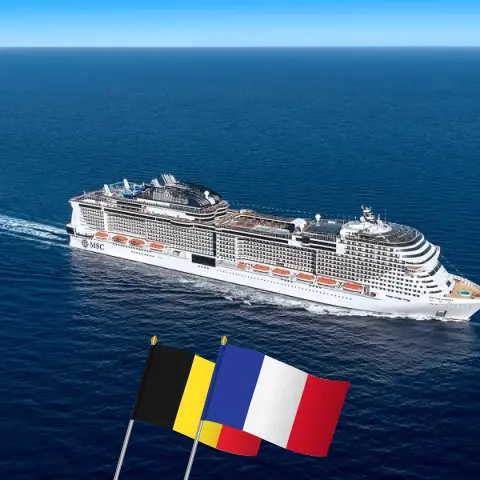 Cruise in the Western Europe from Southampton aboard MSC Virtuosa ship with visits to Belgium and France for 4 days