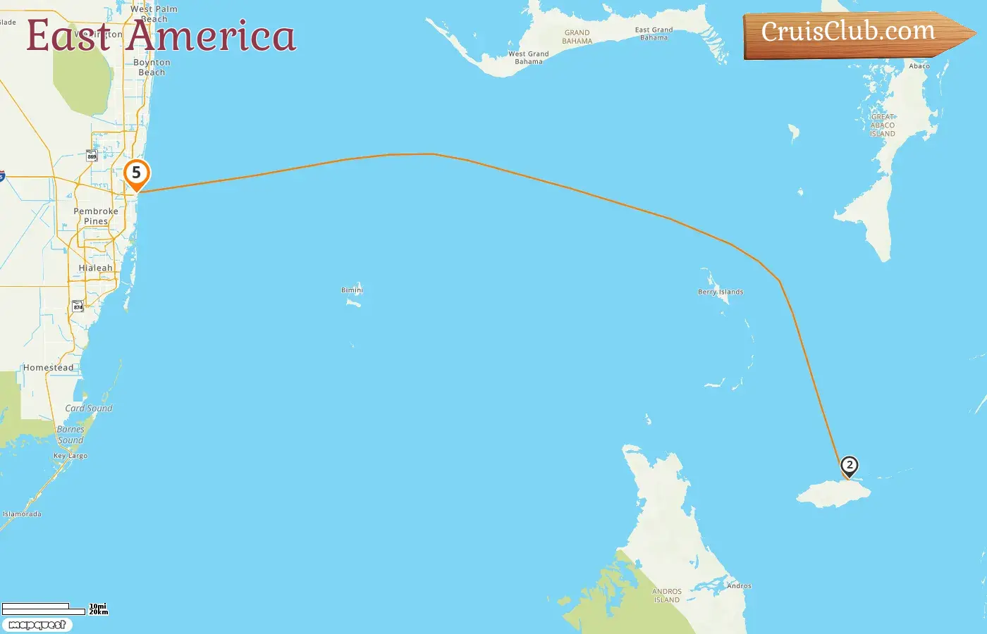 Cruise in the East America from Fort Lauderdale aboard Liberty of the Seas ship with visits to USA and Bahamas for 5 days