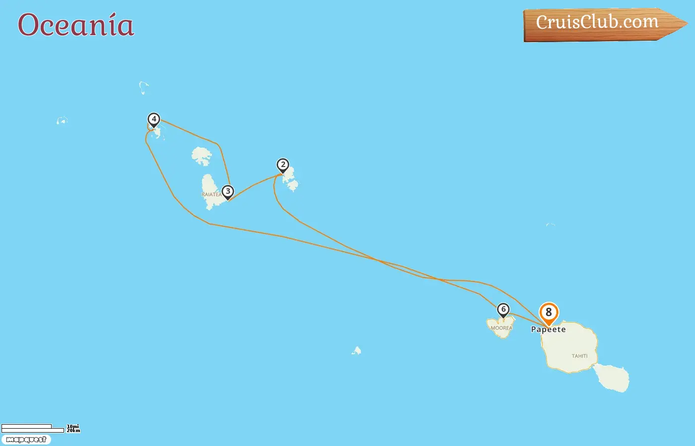 Crucero en el Pacífico Sur desde Papeete a bordo del barco Paul Gauguin con visitas a la Polinesia Francesa por 8 días