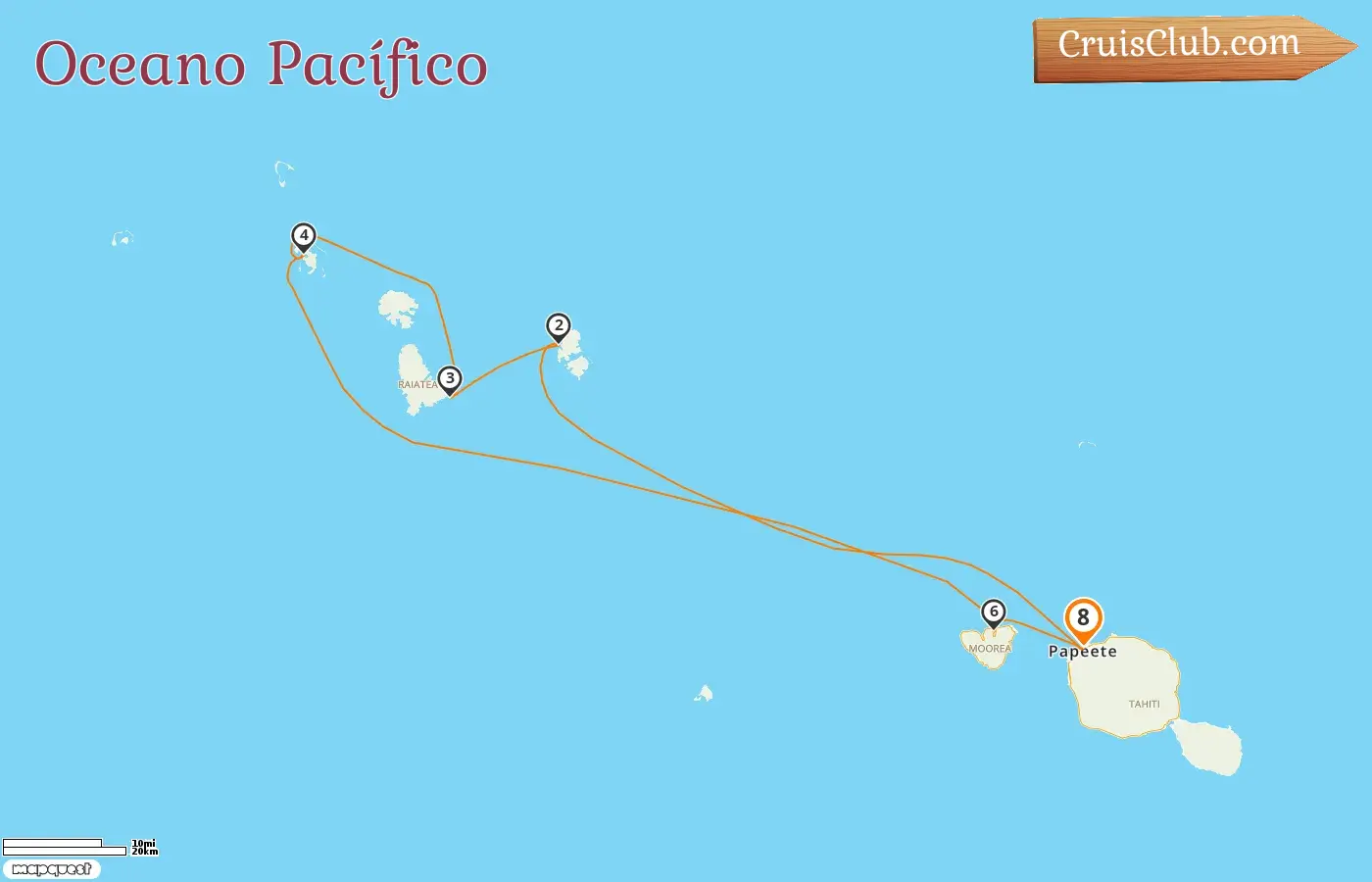 Cruzeiro no Sul do Pacífico de Papeete a bordo do navio Paul Gauguin com visitas à Polinésia Francesa por 8 dias