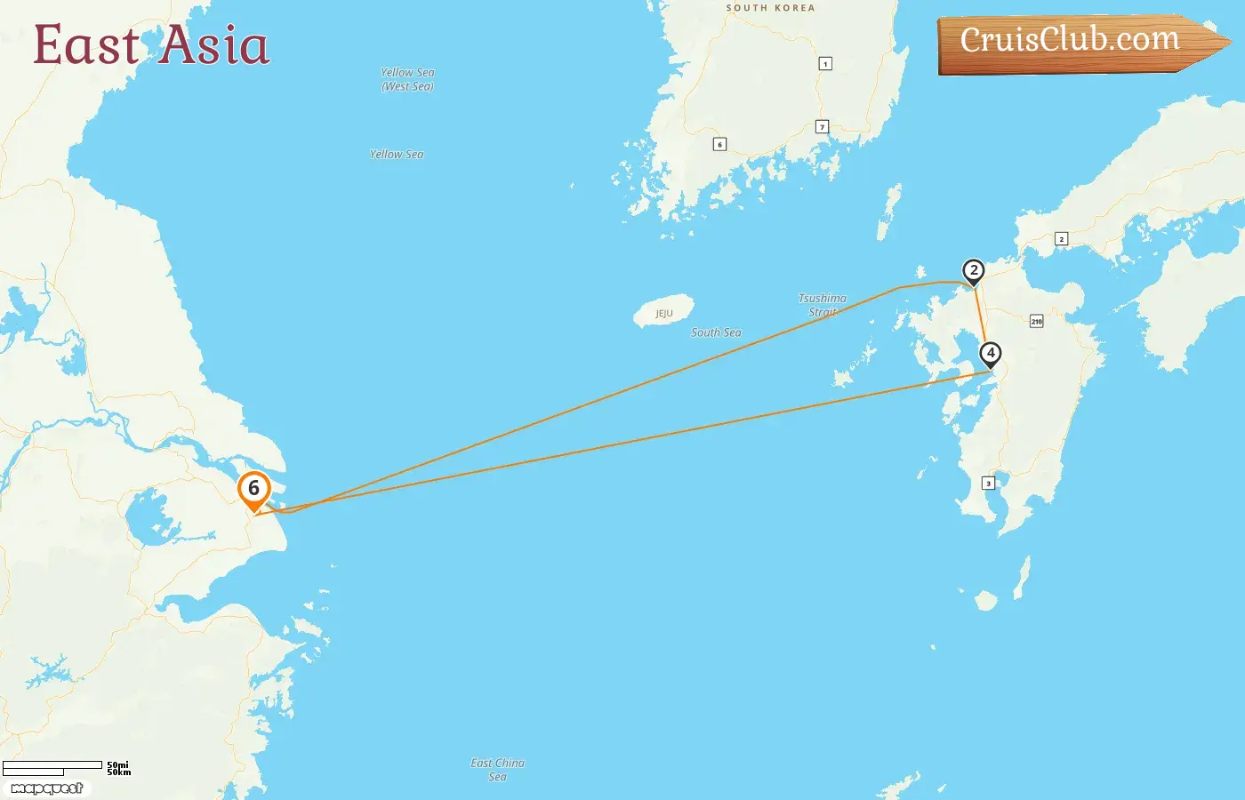 Cruise in the East Asia from Shanghai aboard Spectrum of the Seas ship with visits to China and Japan for 6 days
