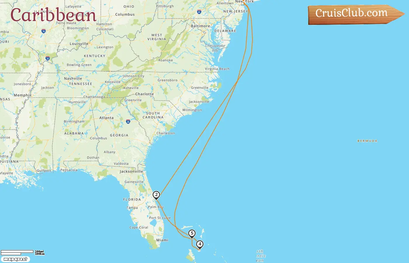 Cruise in the Caribbean from Cape Liberty / New York aboard Oasis of the Seas ship with visits to USA and Bahamas for 8 days