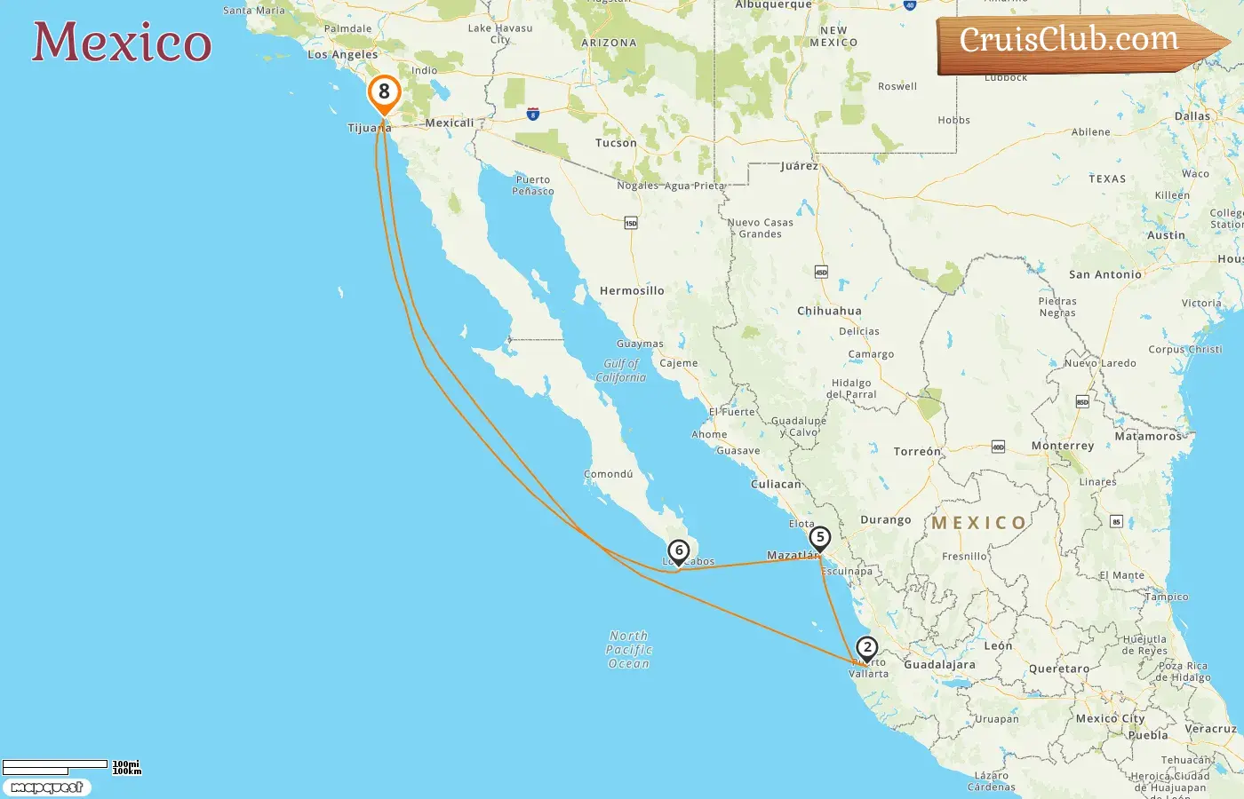 Cruise in the Mexico from San Diego aboard Koningsdam ship with visits to USA and Mexico for 8 days