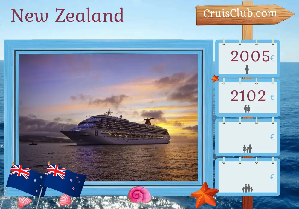Cruise in the New Zealand from Sydney aboard Carnival Splendor ship with visits to Australia and New Zealand for 12 days