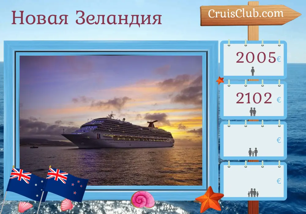 Круиз в Новую Зеландию из Сиднея на борту судна Carnival Splendor с посещением Австралии и Новой Зеландии на 12 дней