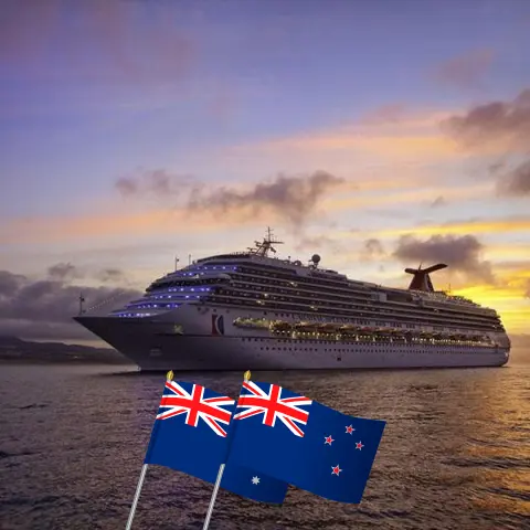 Cruise in the New Zealand from Sydney aboard Carnival Splendor ship with visits to Australia and New Zealand for 12 days