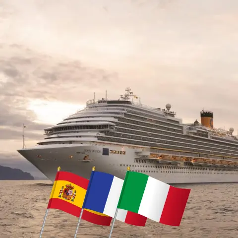 Cruise in the Mediterranean from Barcelona aboard Costa Diadema ship with visits to Spain, France, and Italy for 5 days