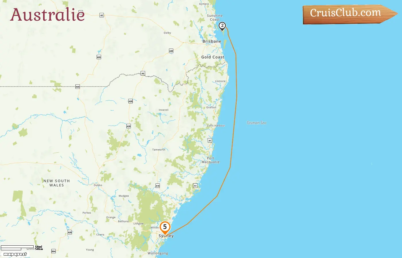 Croisière en Australie au départ de Sydney à bord du navire Carnival Splendor avec des escales en Australie pendant 5 jours
