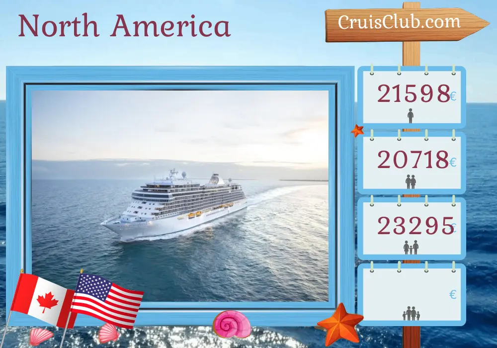 Cruise in the North America from Montreal to Miami aboard Seven Seas Splendor ship with visits to Canada, British Virgin Islands, Puerto Rico, and USA for 17 days