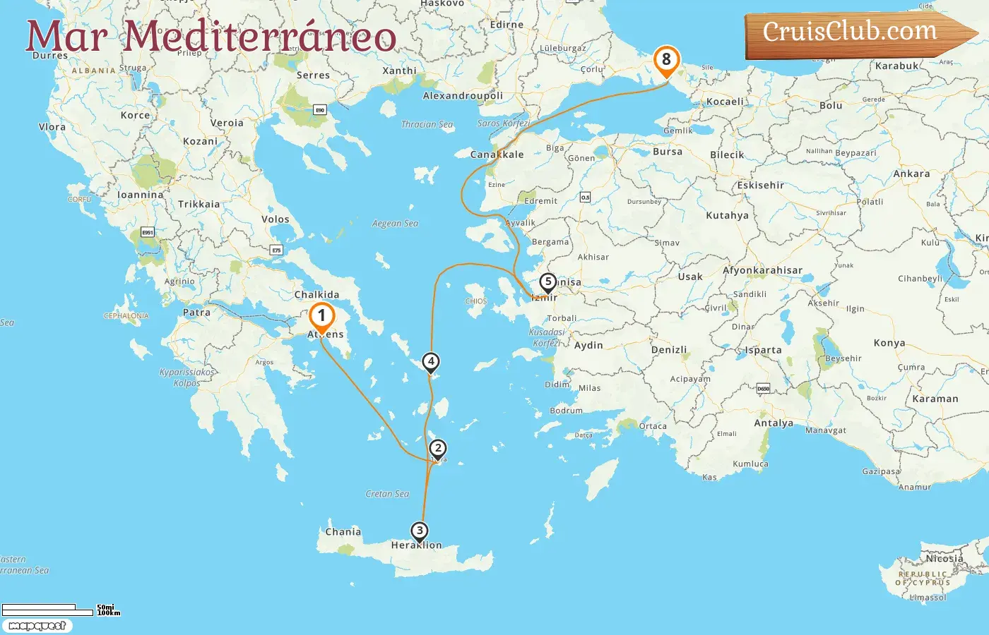 Crucero por el Mediterráneo desde El Pireo a Estambul a bordo del barco Seven Seas Splendor con visitas a Grecia y Turquía durante 8 días