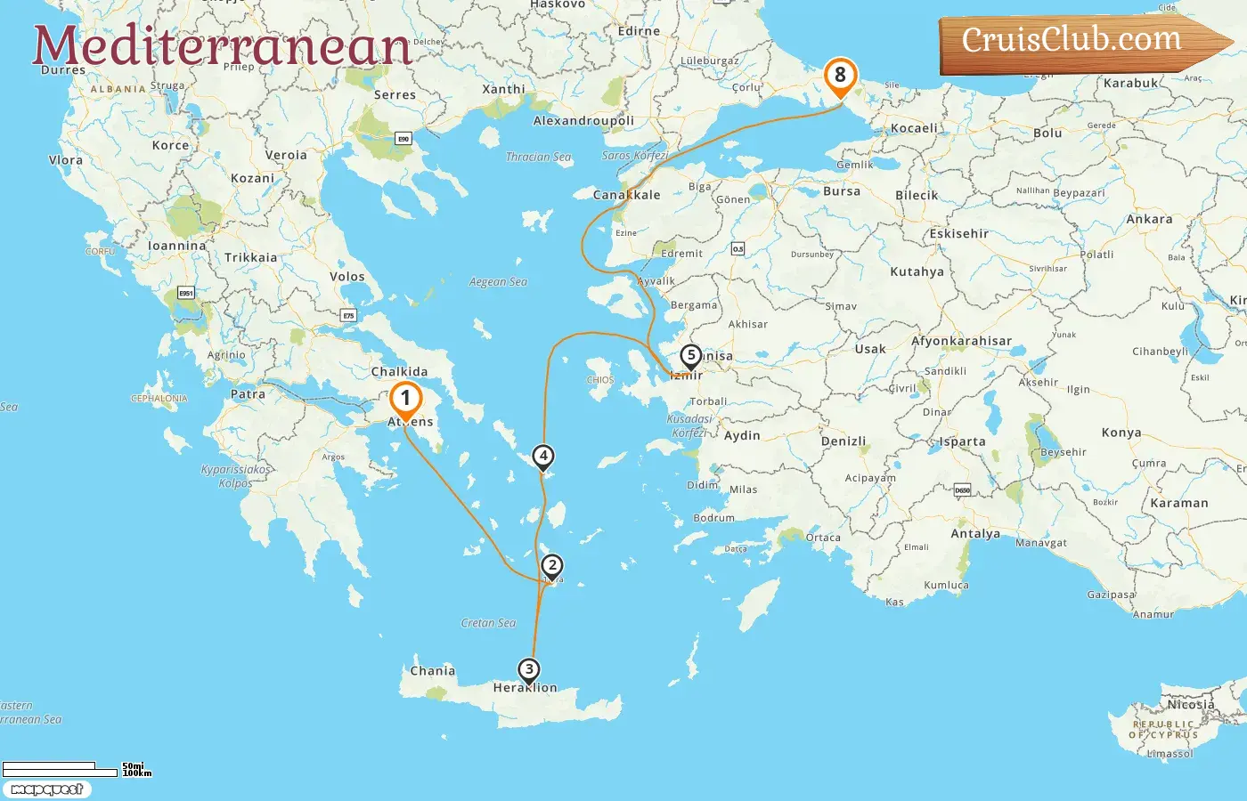 Cruise in the Mediterranean from Piraeus to Istanbul aboard Seven Seas Splendor ship with visits to Greece and Turkey for 8 days