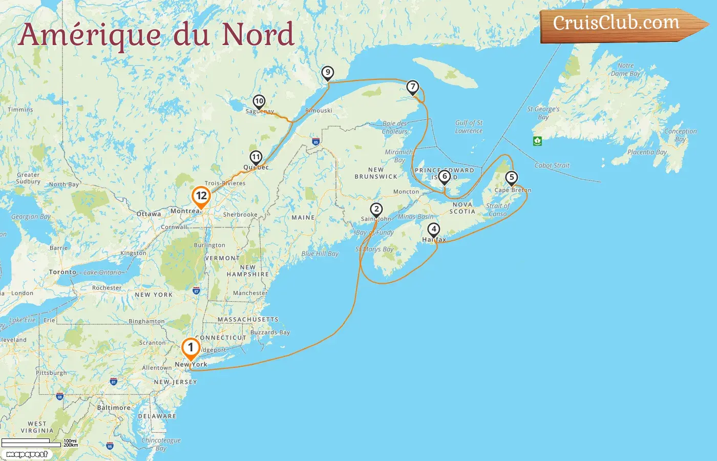 Croisière de New York à Montréal à bord du Seven Seas Splendor avec des visites aux États-Unis et au Canada pendant 12 jours