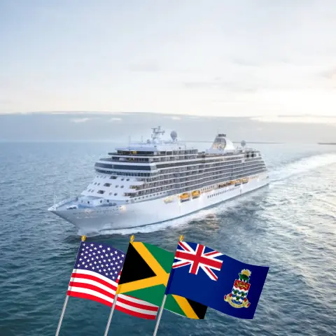 Cruise in the Caribbean from Galveston aboard Seven Seas Splendor ship with visits to USA, Jamaica, Dominican Republic, Puerto Rico, British Virgin Islands, Saint Barthélemy, and Cayman Islands for 18 days