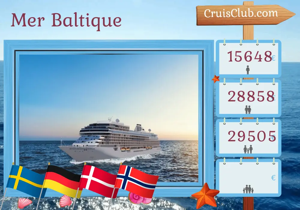 Croisière en mer Baltique de Stockholm à Oslo à bord du navire Seven Seas Grandeur avec des visites en Suède, en Allemagne, au Danemark et en Norvège pendant 11 jours