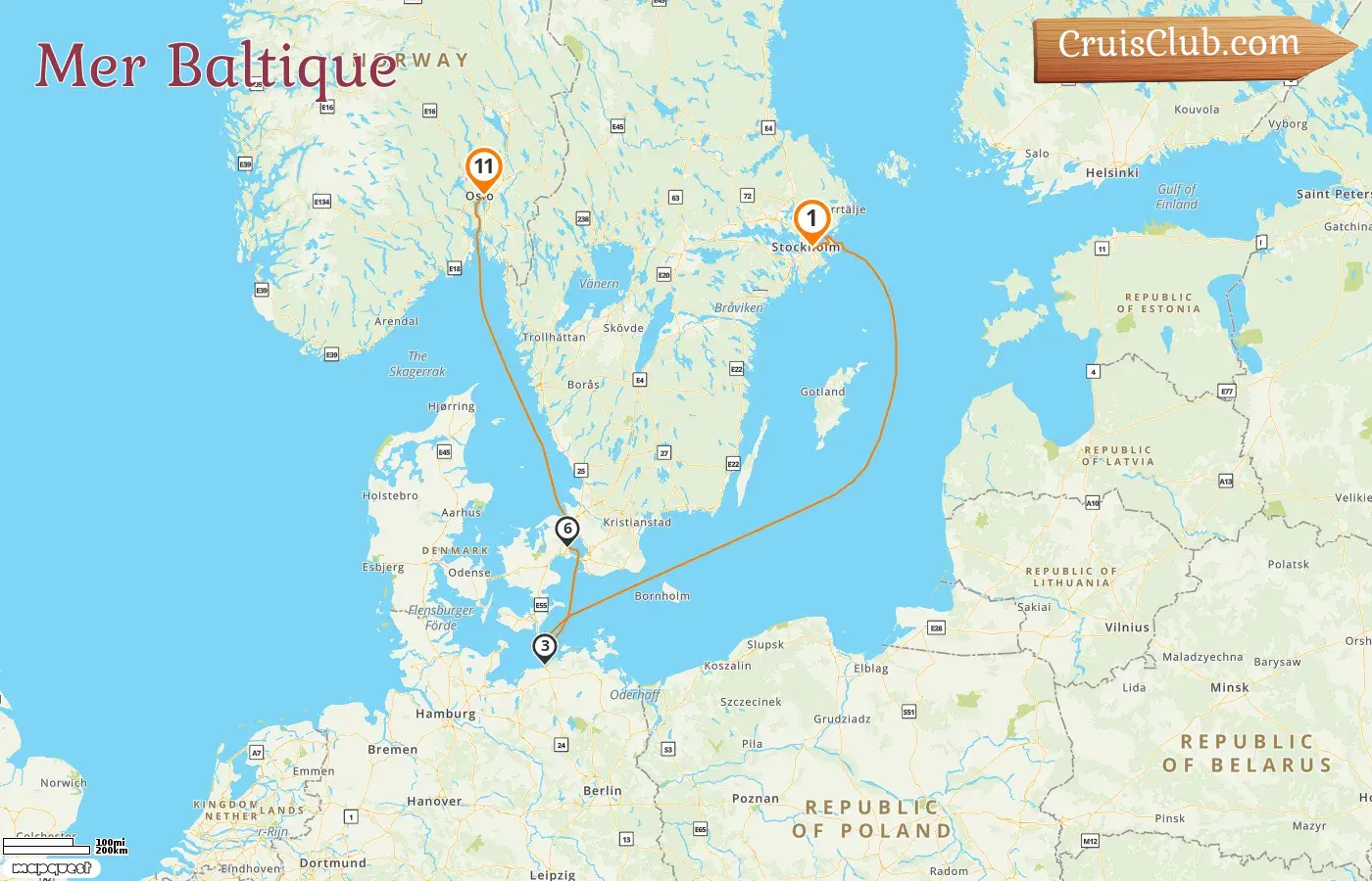 Croisière en mer Baltique de Stockholm à Oslo à bord du navire Seven Seas Grandeur avec des visites en Suède, en Allemagne, au Danemark et en Norvège pendant 11 jours