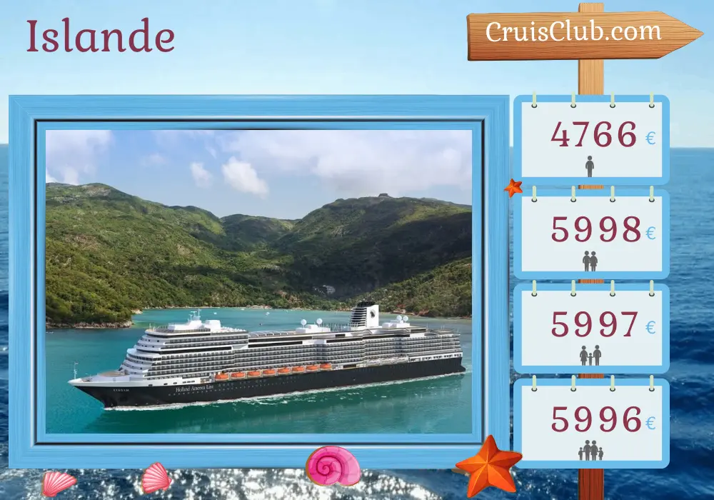 Croisière en Islande depuis Rotterdam à bord du navire Rotterdam avec des visites pour 15 jours