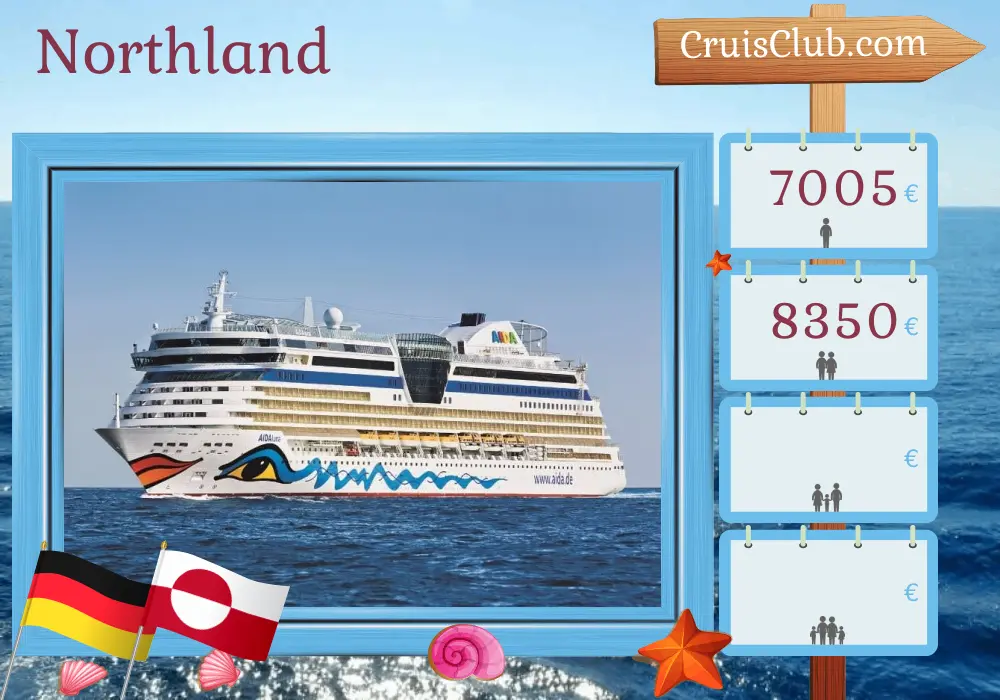 Cruise in the Northland from Hamburg aboard AIDAluna ship with visits to Germany and Greenland for 22 days