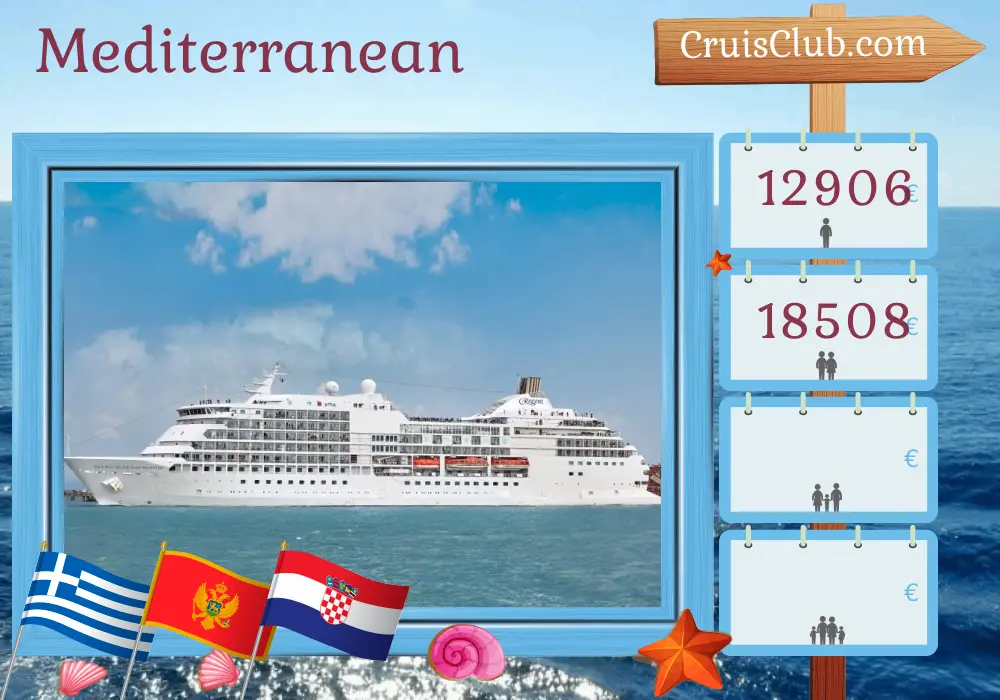 Cruise in the Mediterranean from Piraeus to Istanbul aboard Seven Seas Navigator ship with visits to Greece, Montenegro, Croatia, and Turkey for 11 days