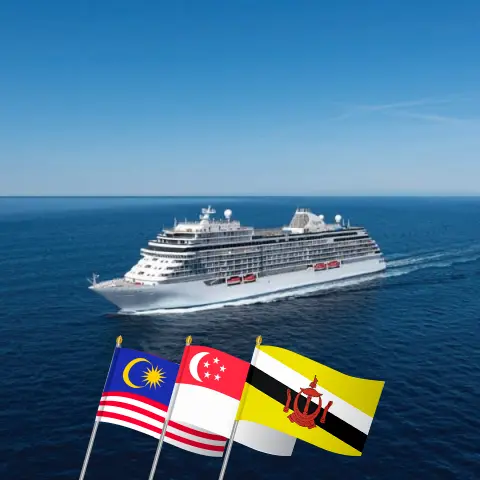 Cruise in the Asia from Benoa to Laem Chabang aboard Seven Seas Explorer ship with visits to Indonesia, Malaysia, Singapore, Brunei Darussalam, Viet Nam, and Thailand for 15 days