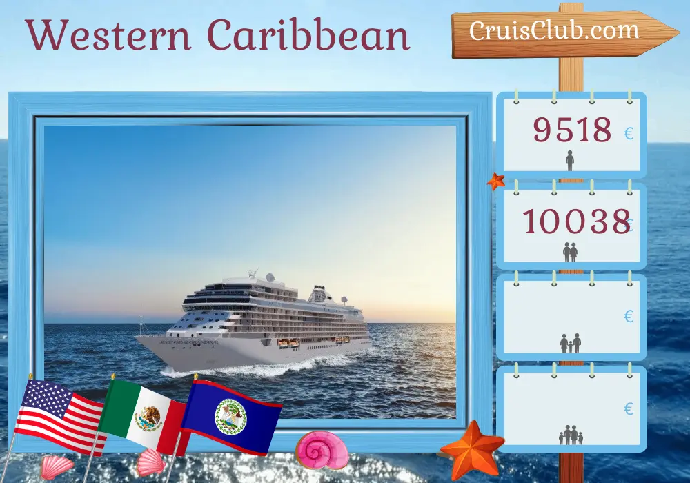 Cruise in the Western Caribbean from Miami aboard Seven Seas Grandeur ship with visits to USA, Mexico, Belize, and Honduras for 8 days