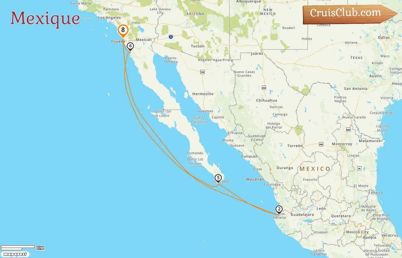Croisière au Mexique depuis San Diego à bord du navire Disney Wonder avec des visites aux États-Unis et au Mexique pendant 8 jours