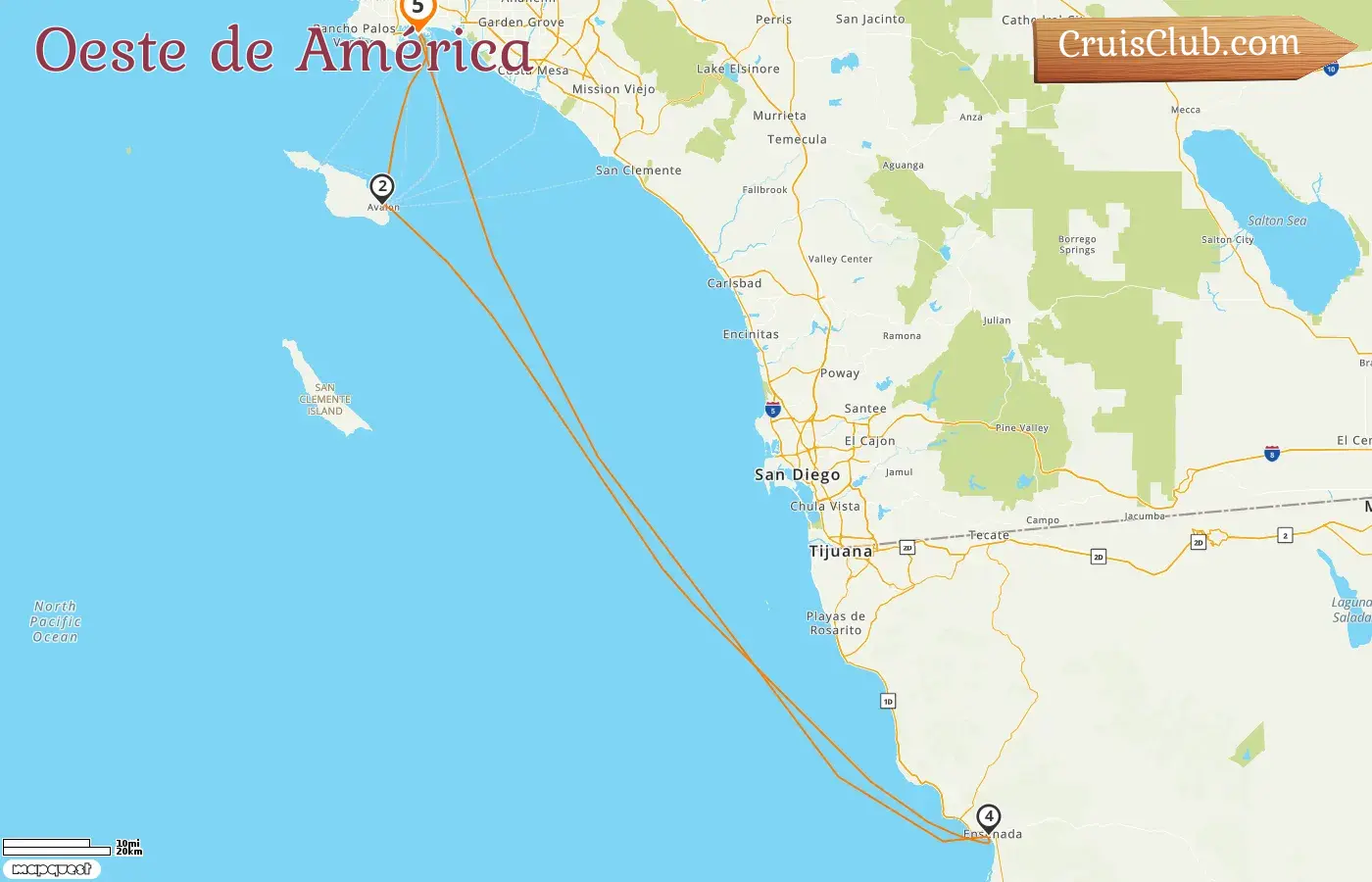 Crucero en el Oeste de América desde Long Beach a bordo del barco Carnival Firenze con visitas a EE. UU. y México por 5 días