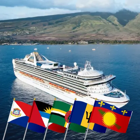 Cruise in the Eastern Caribbean from Saint John aboard Grand Princess ship with visits to Puerto Rico, Dominica, Barbados, and Guadeloupe for 15 days