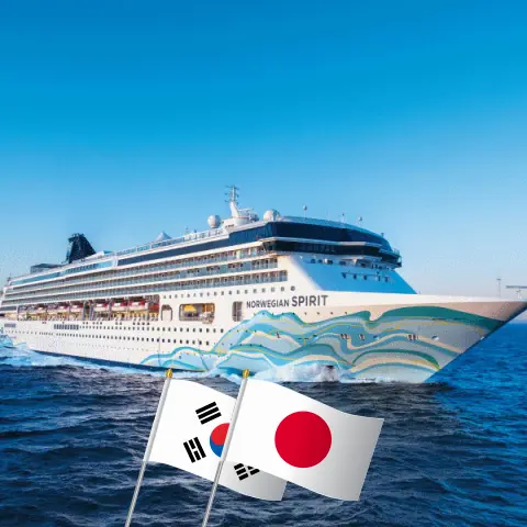 Cruise in the East Asia from Incheon to Tokyo aboard Norwegian Spirit ship with visits to South Korea and Japan for 15 days