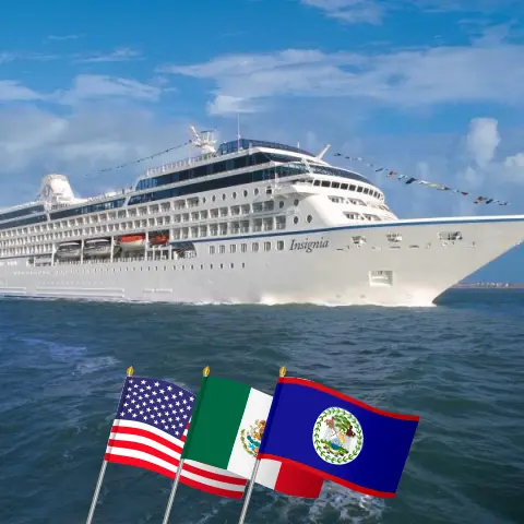 Cruise in the Panama Canal from Miami to Panama City aboard Oceania Insignia ship with visits to USA, Mexico, Belize, Honduras, Costa Rica, and Panama for 11 days