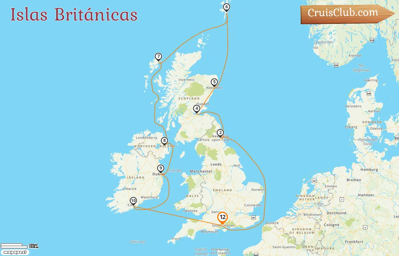 Crucero de las Islas Británicas desde Southampton a bordo del barco Oceania Insignia con visitas a Irlanda durante 12 días