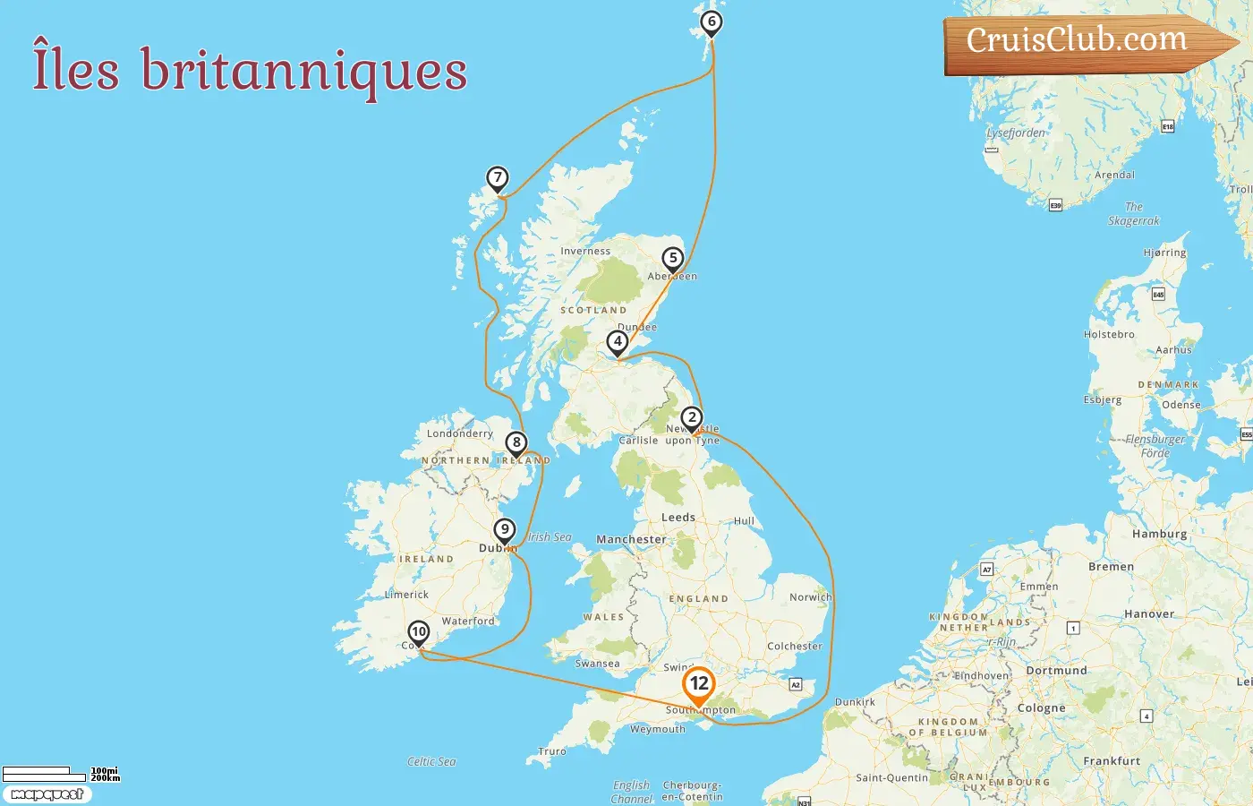 Croisière dans les îles britanniques au départ de Southampton à bord du navire Oceania Insignia avec des visites en Irlande pendant 12 jours