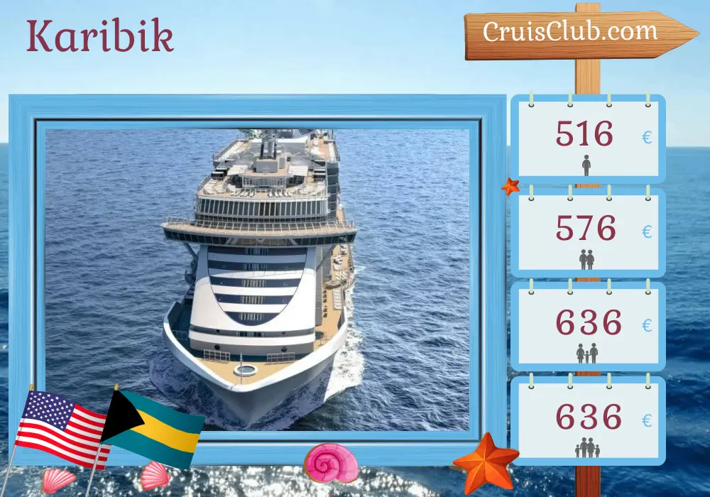 Kreuzfahrt in die Karibik ab Miami an Bord des MSC Seascape-Schiffs mit Besuchen in den USA und den Bahamas für 5 Tage