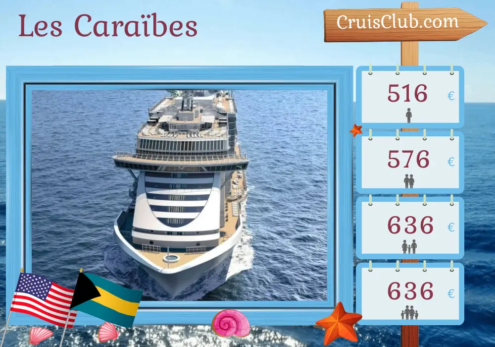 Croisière dans les Caraïbes au départ de Miami à bord du navire MSC Seascape avec des escales aux États-Unis et aux Bahamas pendant 5 jours