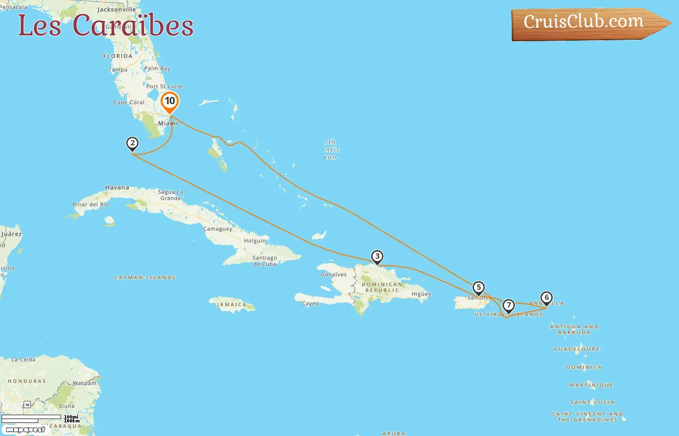 Croisière dans les Caraïbes au départ de Fort Lauderdale à bord du navire Celebrity Summit avec des escales aux États-Unis, en République dominicaine et à Porto Rico pendant 10 jours
