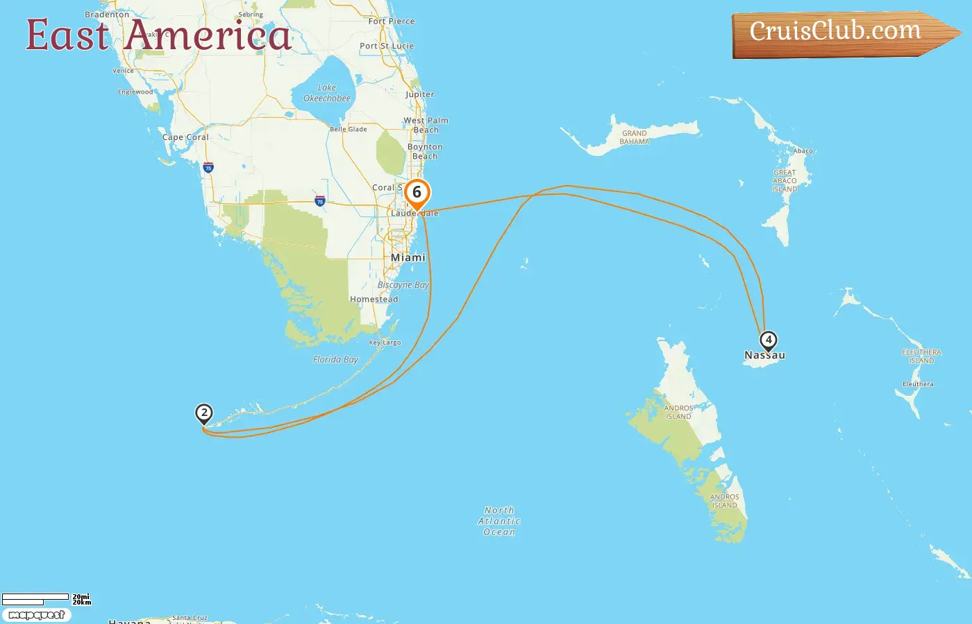 Cruise in the East America from Fort Lauderdale aboard Celebrity Summit ship with visits to USA and Bahamas for 6 days