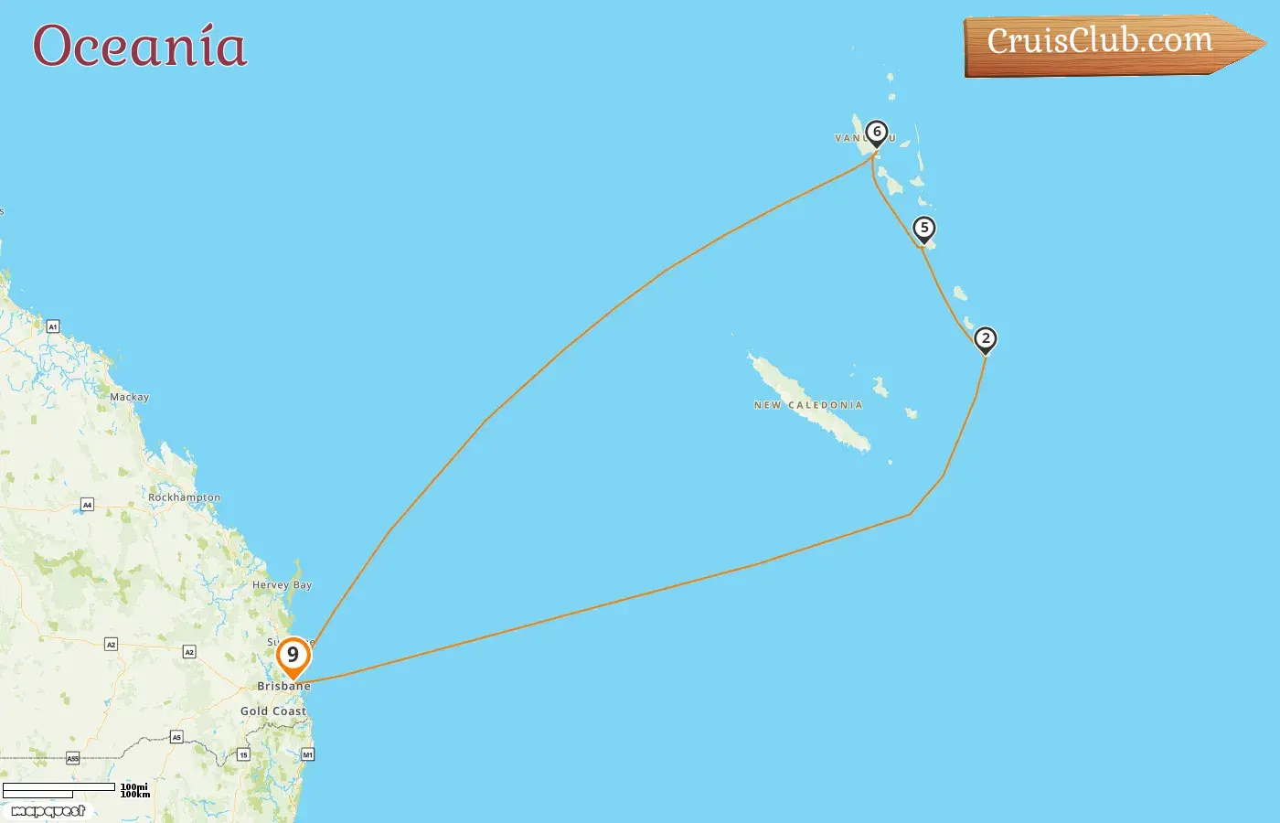 Crucero en el Pacífico Sur desde Brisbane a bordo del barco Voyager of the Seas con visitas a Australia y Vanuatu durante 9 días