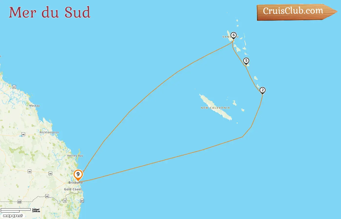 Croisière en mer du Sud depuis Brisbane à bord du navire Voyager of the Seas avec des visites en Australie et au Vanuatu pendant 9 jours