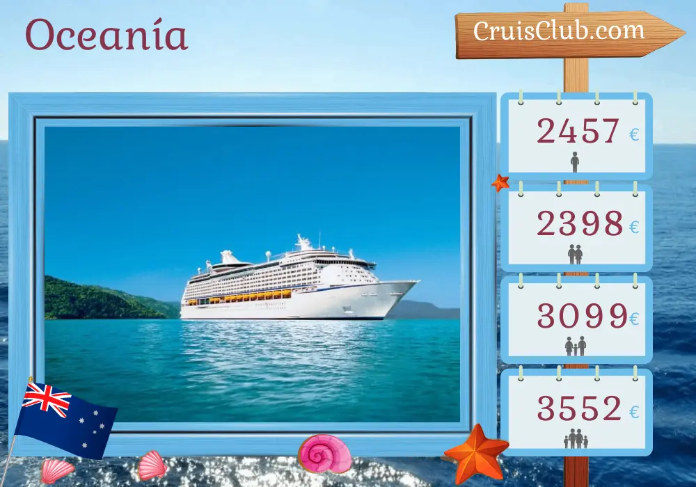 Crucero en el Pacífico Sur desde Brisbane a bordo del barco Voyager of the Seas con visitas a Australia y Vanuatu durante 9 días