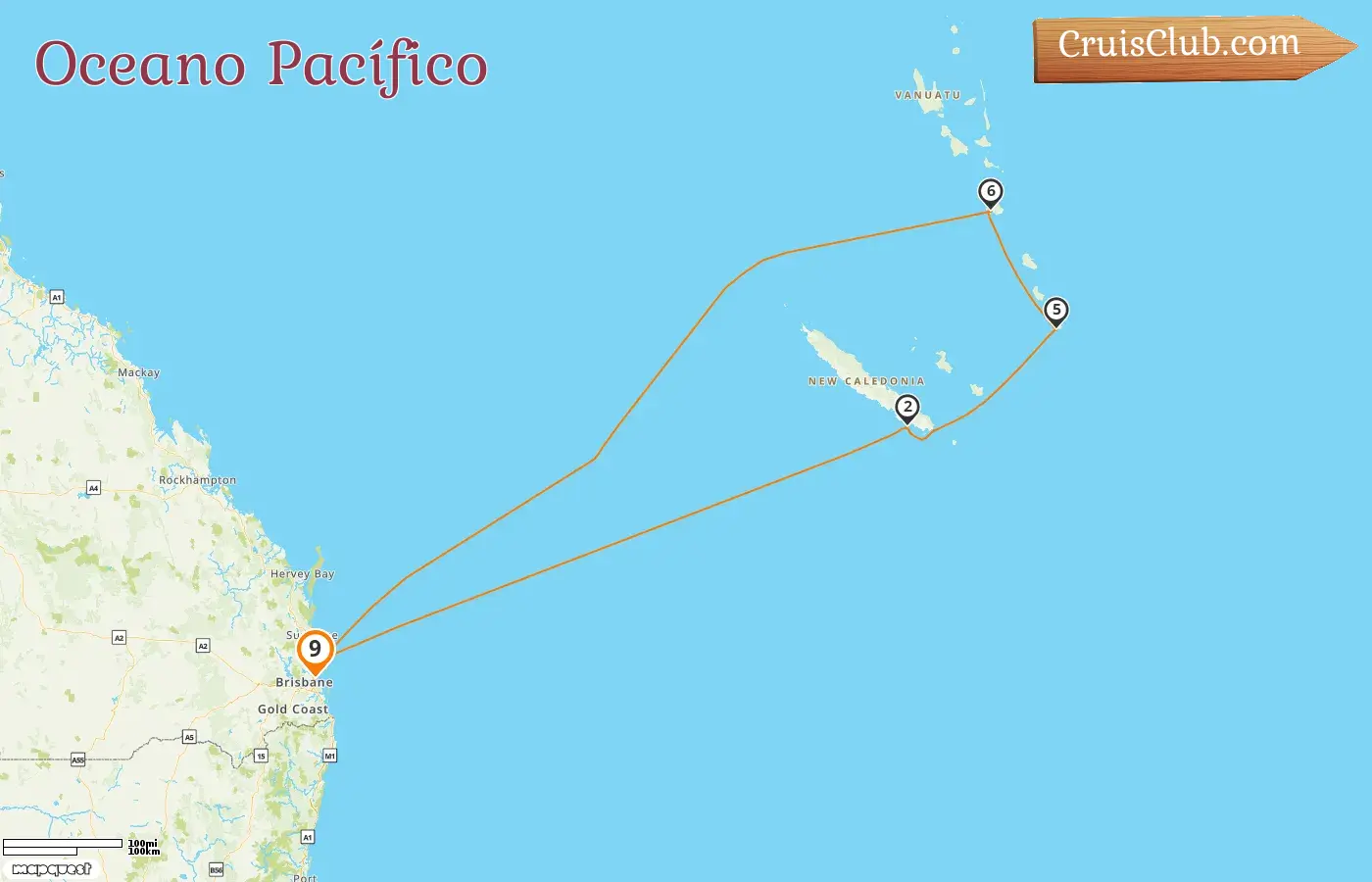 Cruzeiro no Sul do Pacífico de Brisbane a bordo do navio Voyager of the Seas com visitas à Austrália, Nova Caledônia e Vanuatu por 9 dias