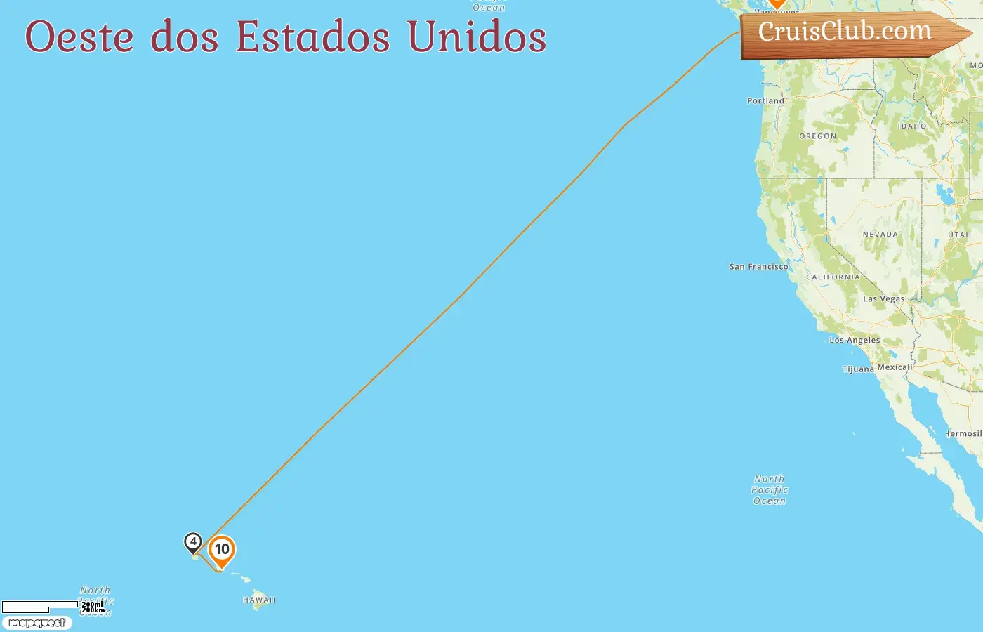 Cruzeiro na América Ocidental de Vancouver a Honolulu a bordo do navio Anthem of the Seas com visitas ao Canadá e EUA por 10 dias