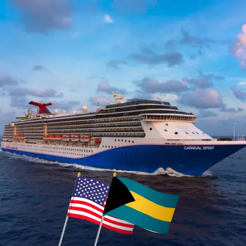 Cruise in the Caribbean from Mobile aboard Carnival Spirit ship with visits to USA and Bahamas for 7 days