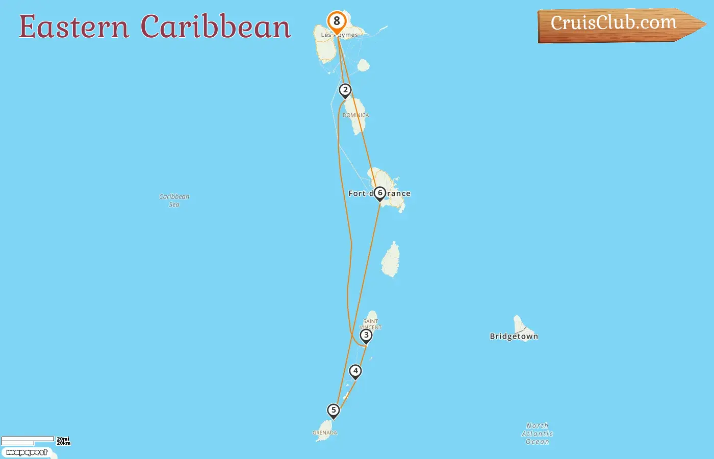 Cruise in the Eastern Caribbean from Pointe-à-Pitre aboard Le Ponant ship with visits to Guadeloupe, Dominica, Saint Vincent and the Grenadines, Grenada, and Martinique for 8 days
