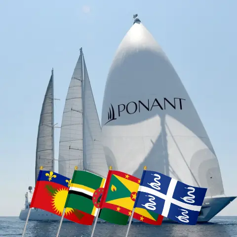 Cruise in the Eastern Caribbean from Pointe-à-Pitre aboard Le Ponant ship with visits to Guadeloupe, Dominica, Saint Vincent and the Grenadines, Grenada, and Martinique for 8 days