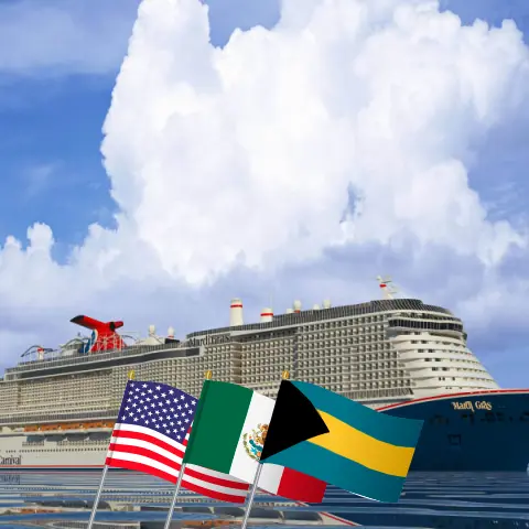 Cruise in the Caribbean from Port Canaveral / Orlando aboard Mardi Gras ship with visits to USA, Honduras, Mexico, and Bahamas for 8 days