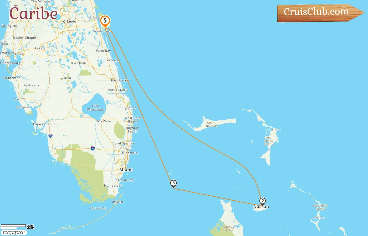 Cruzeiro no Caribe a partir de Port Canaveral / Orlando a bordo do navio MSC Seashore com visitas aos EUA e Bahamas por 5 dias